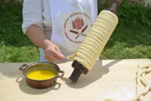 Brushing the dough before baking — image 1