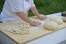 Making spun dough strip — image 2
