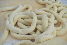 Making spun dough strip — image 4
